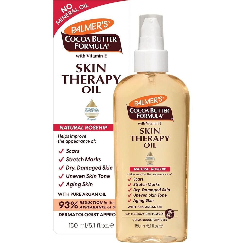 Palmer’s Cocoa Butter Skin Therapy Moisturizer Oil Vitamin E Rosehip 5.1oz Clear